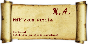 Márkus Attila névjegykártya