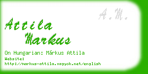 attila markus business card